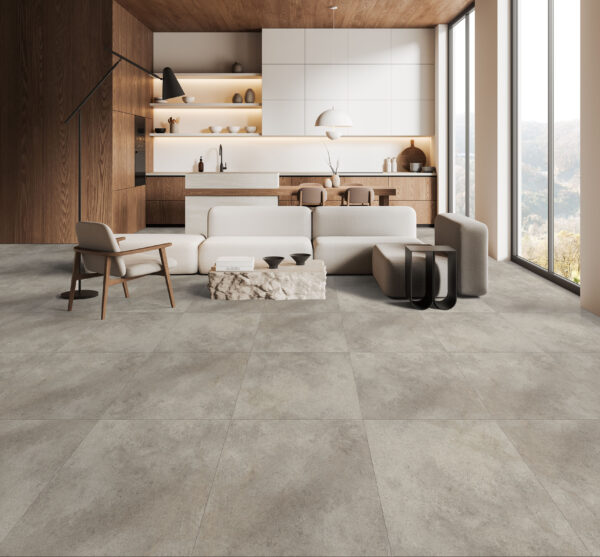 LVT MAGNETICO CEMENTO CHIARO 600X600X3MM - immagine 2